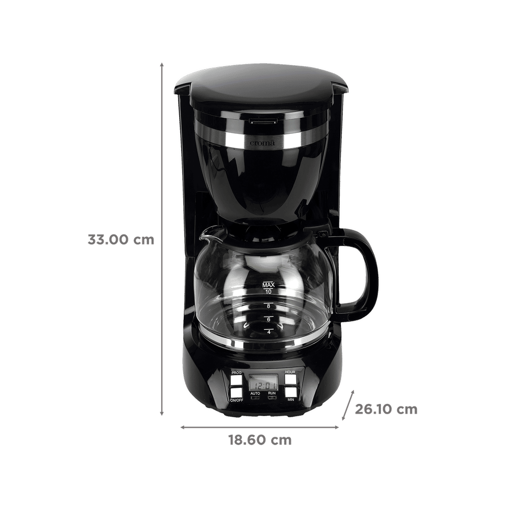 Buy Croma 900 Watt 10 Cups Manual Espresso Coffee Maker with Keep Warm